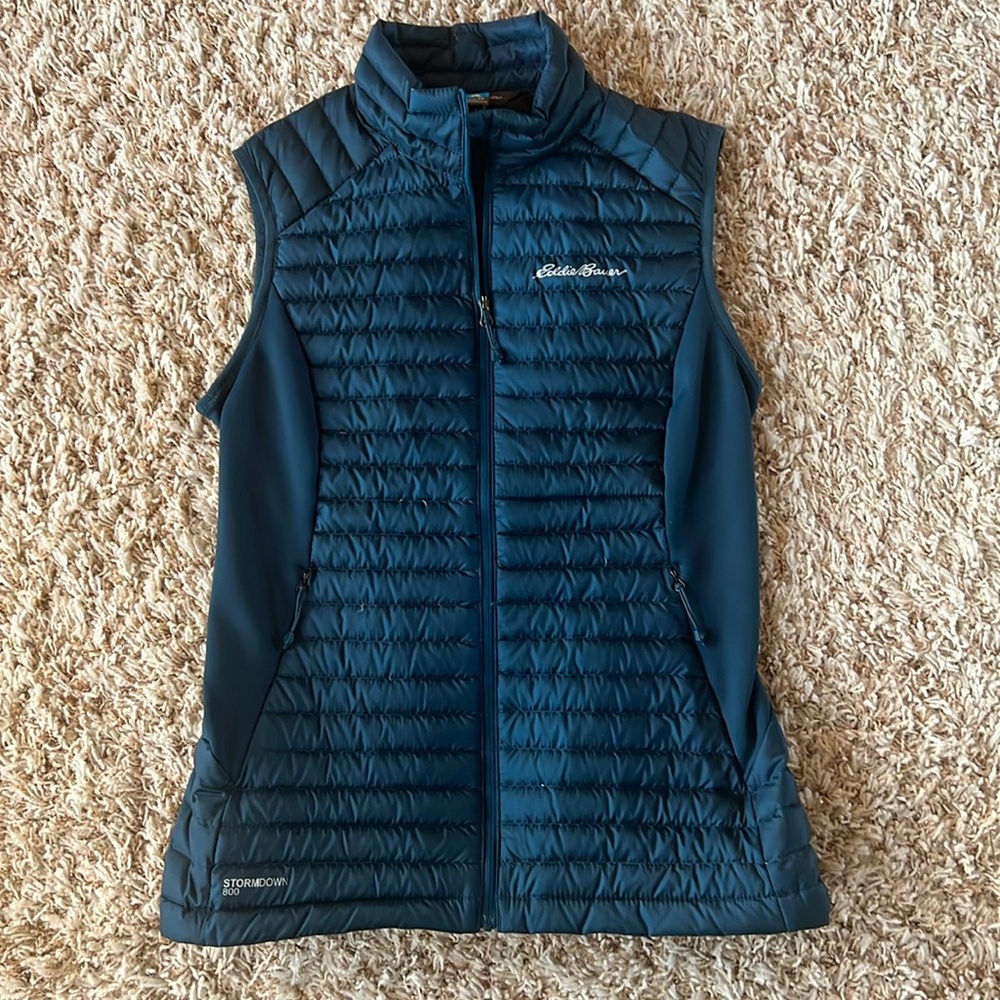 Eddie Bauer Teal Storm Down 800 Vest-XS
